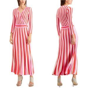 New Foxiedox Echo Stripe Midi Sweater Dress Size XL